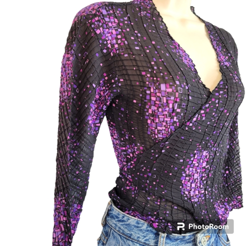 XOXO Black and Purple Blouse